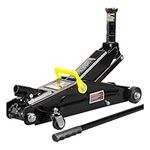 BIG RED AT83006BR Hydraulic Trolley Service/Floor Jack with Extra Saddle (Fits: SUVs and Extended Height Trucks), 3 Ton (6,000 lb), Black/Silver