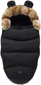 Gorger Aire Libre Saco de Silla de Paseo Universal Invierno Térmica Windproof Carritos Sacos de Abrigo Apto para Cochecito, Silla de Paseo, Sillas de Coche, Cuna (Negro)