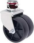 NBJINGYI 6" 1200lbs Dual Trailer Swirl Jack Caster Wheel with Pin fits Any Jack Better Soft Ground Roll