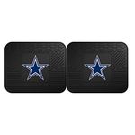 FANMATS 12299 NFL Dallas Cowboys Back Row Utility Car Mats - 2 Piece Set, 14in. x 17in., All Weather Protection, Universal Fit, Deep Resevoir Design, Molded Team Logo