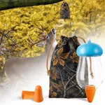 Scent Dispenser for Deer Blender, Mock Scrape Dripper Effective Whitetail Attractant & Lure Fill Buck or Doe Urine, Camouflage Clay Infiltration Hanger Deer Scent Dripper with Rain Protection