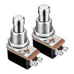 Gebildet 2pcs Momentary Soft Touch Foot Switch SPST Normally Open 2 PIN Stomp Box Push Button Footswitch for Guitar Effect Pedal