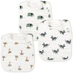 Snap Muslin Bibs for Boys & Girls, 