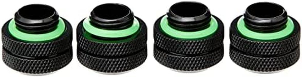 Corsair Hydro X Series, XF Hardline, Conectores 12 mm DE, Pack de 4 Unidades (Las Roscas de BSPP G1/4", Latón Sólido Durabilidad, Tórica Doble Diseño, Compatibles con Adaptadores Hydro X) Negro