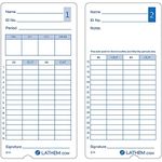 Lathem E14-100 Pack of 100 Time Cards, 2-Sided, for use with Lathem Model 400E Time Clock, 7" High