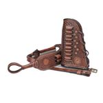 TOURBON Handmade Leather Rifle Cheek Rest Buttstock Recoil Pad with Adjustable Gun Sling Strap