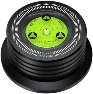 Neoteck Record Weight Stabilizer 266g Turntable Clamp with Bubble Level 33/45 Strobe Scale 7mm Spindle Hole Felt Pad for Vinyl LP Record Player 60Hz