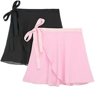 Zando Teens Ballet Chiffon Wrap Skirt Adult Women Dance Costumes Tutus for Women Dance Leotards Costumes Layered Tulle Tutu Dress Leotard Skirt Women Ballet Skirt Teenager Blackpink Women Size XLarge