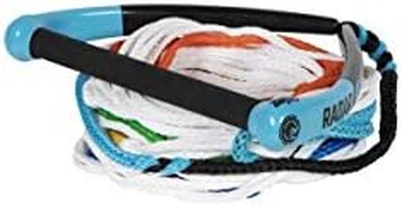 Radar Control Pkg Waterski Rope, 13 in. Team Std Handle w/8-Sect. Mainline, Blue/Black