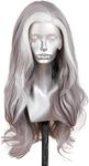 KAMIMASU Platinum Grey Wigs with Hi