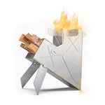 Vire Mini folding rocket stove for cooking portable rocket stove, Outdoor hiking Survival or Emergency Gear camping rocket stove collapsible rocket stove Patent proven (Mini)