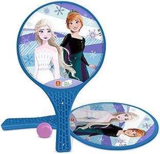 Mondo Toys - Disney Frozen II - 2 Racchette in plastica / pallina di gomma - Gioco da Spiaggia per Bambini e Adulti -15023