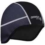 Brisk Cycling Skull Cap Under Helmet Thermal Tight Fit Warm regular size (Black)