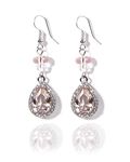 Gempro Cultured Morganite Crystal Stylish Drop & Dangle Earrings for Women