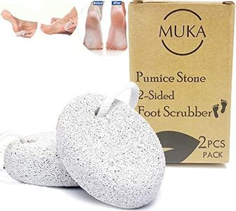 Set of 2 Foot Care Pumice Stones, Natural Stones for Hard Skin, Foot Scrub, Calluses, Gently Exfoliate Skin, Smoother and Softer Heels, Men and Women Foot File