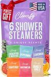 Cleverfy Shower Steamers Aromatherapy - Variety Pack of 6 Shower Bombs with Essential Oils. Self Care Birthday Gifts for Women and Valentines Day Gifts for Her and Him. Purple Set
