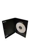 TodoMedia 14mm Single 1-Disc Capacity Black DVD Case for CD & DVD Discs, 14mm Single Disc Black DVD Case with Cover Art Sleeve (1-Piece) (5)