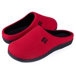 RockDove Women's Original Two-Tone Memory Foam Slipper, Size 5/6 UK Women, Red and Black