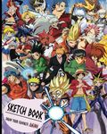 Anime Sketchbook: Blank Paper for Drawing, Doodling or Sketching, Sketch Pad for Drawing Anime Manga Comics, Anime Boy and Girl, 110 Pages of 8" x 10"