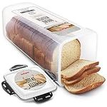 Tafura Bread Container | Plastic Bread Box | Bread Keeper with Airtight Lid | Bread Storage Loaf Container | Airtight Loaf Bread Saver, BPA Free, 5 Liter