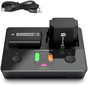 LIMETA CR2 NP-FZ100 NP-FW50 NP-BX1 Camera Battery Charger Set - 90 Mins Full Charge - Max 25W Type-C Input - Compatible with Sony A9 A7III A7RIII Cyber-Shot DSC-RX100 Series, HDR-CX405