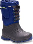 Merrell Snow Quest Lite Waterproof Snow Boot (Little Kid/Big Kid), Grey/Cobalt, 6 M US Big Kid
