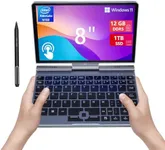 KOOFORWAY Mini Laptop 8 inch HD Touchscreen Portable, Windows 11 Pro Small Gaming Laptop, N150 12 GB LPDDR5 1 TB M.2 SSD, Wi-Fi 6,BT 5.2 2 MP Camera, G-Sensor, HDMI, Type C (ZXLH-12GB-1TB)