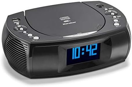 Karcher UR 1308 Radio-réveil avec double alarme, chargeur USB et fonction sauvegarde de batterie FM/DAB+. Noir