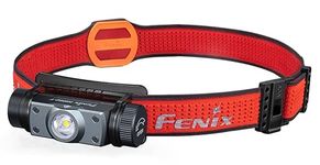 Fenix HM62-T, Lightweight Trail Running, Outdoor, Work and Professional Head Torch | 1200 Lumens | 150m | 280 Hrs Max | 3400 mAh Rechargeable Battery | Red Light Mode (Black)