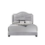 ACME Furniture 26410Q Frankie Queen Bed, Gray Velvet