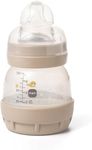 MAM Easy Start Anti-Colic Baby Bottles | 1 Pack (130ml) | Self-Sterlising Baby Milk Bottle | Slow Flow MAM Teat Size 1 | Newborn Essentials | Unisex | (Various Designs)