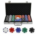 Poker Stuff India 300 Pc Poker Chip Set- 4mm, Multicolor