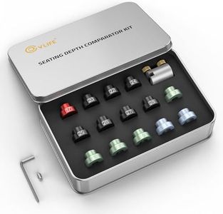 CVLIFE Seating Depth Comparator Kit with 14 Inserts, Universal for 17"–.45" Dimensions,Headspace Gauge Kit with Tin Box, Anti-Scratch Aluminum