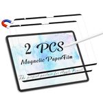 Peslv 2 Pack Magnetic Paperfilm for iPad Air 6th 13 Inch 2024, Feel Like Writing Drawing On Paper, Matte Removable Anti Glare Fingerprint Screen Protector Blue Light Filter