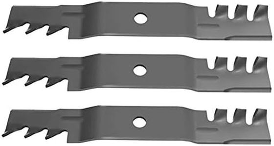 (3) 48" Deck Toothed Mower Blades Fits John Deere GT225 GT235 GT235E GT245 Replaces M145476