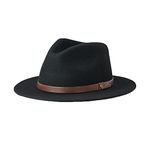 BRIXTON Messer Fedora, Black, XL, Black, X-Large