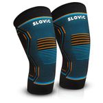 SLOVIC Knee Caps for Women for KNEE PAIN RELIEF | Knee Support for Men | Knee Cap for Men | Gym Accessories for Men | Compression Knee Caps for Women | Gym & Cycling | Large | 1 Year Warranty