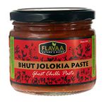 FLAVAA Bhut Jolokia Ghost Pepper Hot Red Chilli Cooking Paste in Glass Jar 250 grams