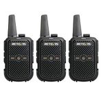 Retevis RT15 Walkie Talkies Rechargeable,2 Way Radios Long Range,Mini,Channel Lock,VOX Hands-Free Two Way Radio, for Adults Hiking,Camping,Family(3 Pack)