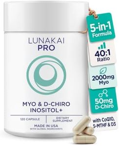 Lunakai PRO - Clinically Studied USA Made Myo-Inositol & D-Chiro Inositol Supplement for Women - 40:1 Ratio 4000mg with CoQ10 Folate & Vitamin D3 - Daily Hormone Balance & Ovarian Support - 120ct