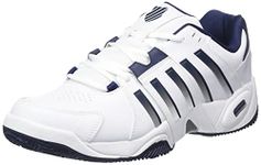 K-Swiss Performance Men's Accomplish IV Tennis Shoe, White/Peacoat/Silver, 9 UK (43 EU)