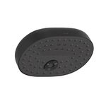 Kohler ABS Statement Oblong Shower, 200 Mm (7 Inch) Wide Coverage, 3-Spray Easy Push Button Rainhead, Katalyst Air-Induction Spray Technology, (Wall-Mount, Matte Black Finish)