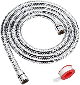 Blissland Shower Hose, 79 Inches Extra Long Stainless Steel Handheld Shower Head Hose with Brass Insert and Nut - Durable and Flexible(Chrome)