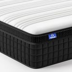 SuiLong European King Size Mattress. 10.2inch Memory Foam Hybrid Mattress. Orthopedic Pocket Spring Mattress for Pressure Relief. Breathable Bed Mattress. Medium Feel, 160 x 200cm