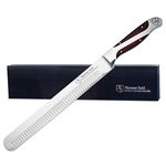 Hammer Stahl 10 Inch Brisket Knife | German Forged High Carbon Carving Knife | Stainless Steel Meat Knife | Brisket Slicing Knife with Ergonomic Quad-Tang Pakkawood Handle & Gift Box