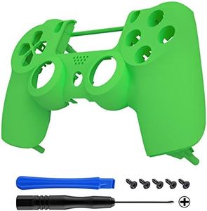 eXtremeRate Green Soft Touch Custom Faceplate Shell Compatible with ps4 Slim Pro Controller CUH-ZCT2 JDM-040/050/055 - Controller NOT Included