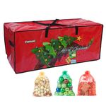 Storhomie Christmas Tree Storage Bag 9FT, Christmas Tree Bag,Double Thickened Woven Fabric,Christmas Tree Storage for Disassembling Artificial Tree 165x76x38cm with 3 Organizer Pouches