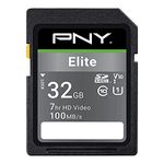 PNY 32GB Elite Class 10 U1 V10 SDHC Flash Memory Card - 100MB/s, Class 10, U1, V10, Full HD, UHS-I, Full Size SD