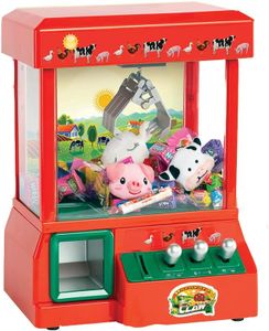 Etna Electronic Arcade Claw Machine Mini Candy Prize Dispenser Game with 4 Plush Toys and Coins