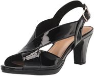 Easy Street Women's Christy Heeled Sandal, Black Patent, 11